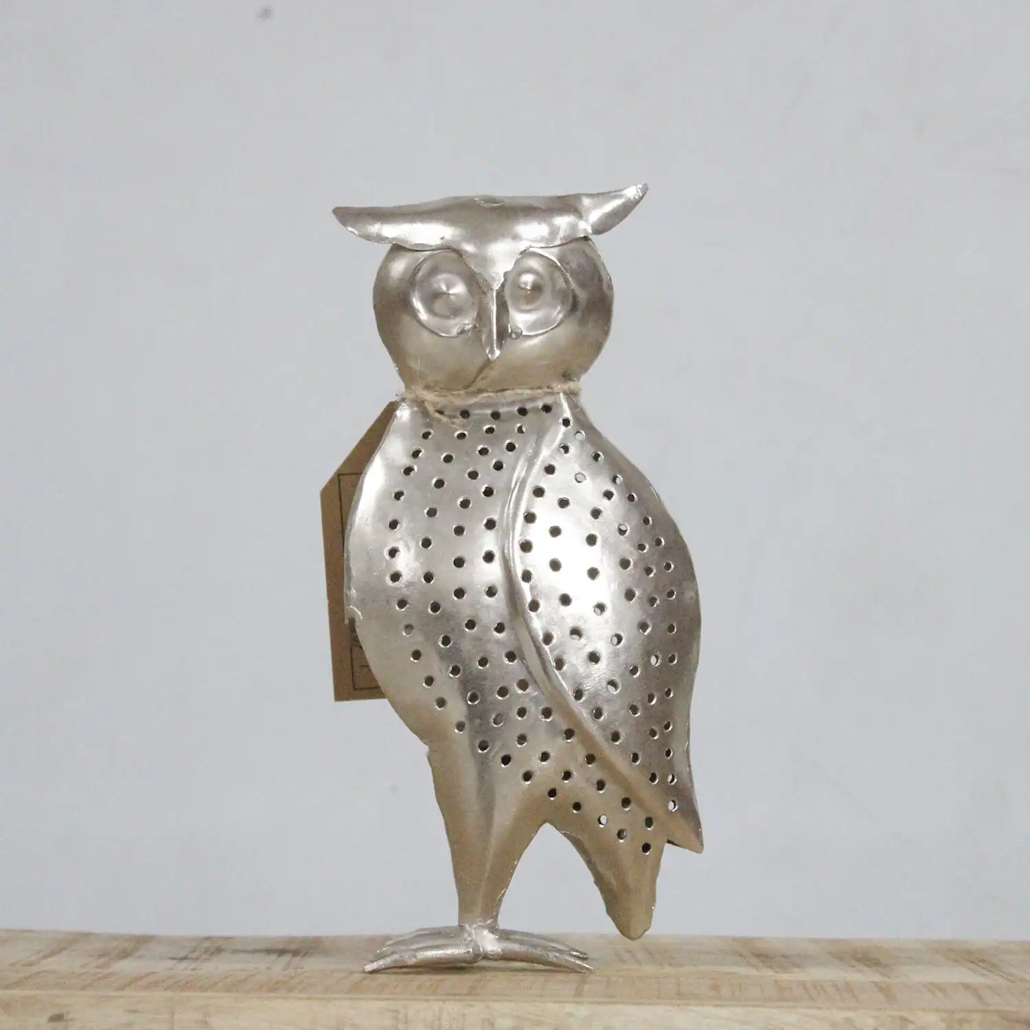 Chrome Finished Decorative Owl Shape Candle Holder - popular handicrafts